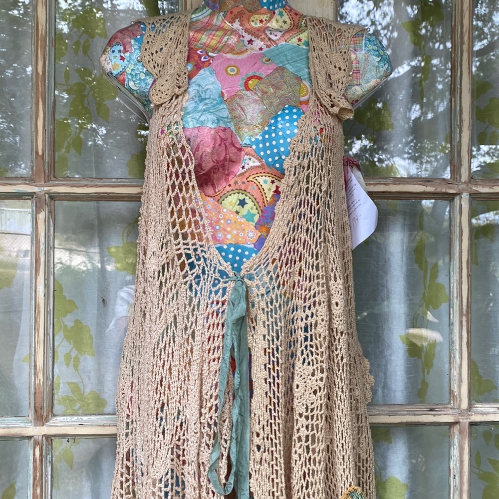NWT Crochet Doily Vest by WHIMSY LOVE